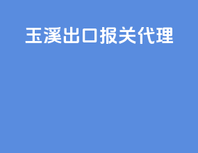 玉溪出口报关代理