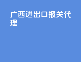 广西进出口报关代理