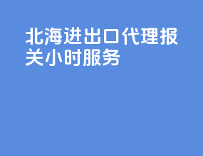 北海进出口代理报关24小时服务