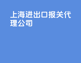 上海进出口报关代理公司