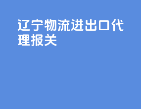 辽宁物流进出口代理报关