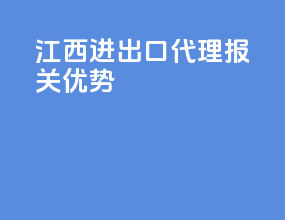 江西进出口代理报关优势