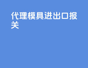代理模具进出口报关