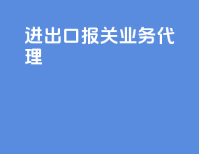 进出口报关业务代理