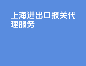 上海进出口报关代理服务