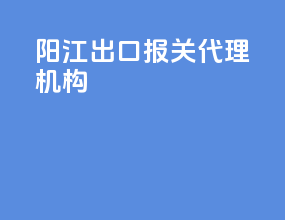 阳江出口报关代理机构