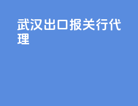 武汉出口报关行代理