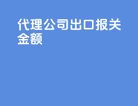 代理公司出口报关金额