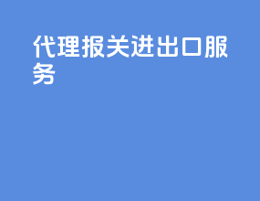 代理报关进出口服务