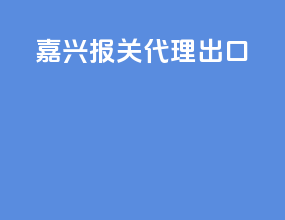 嘉兴报关代理出口