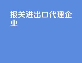 报关进出口代理企业