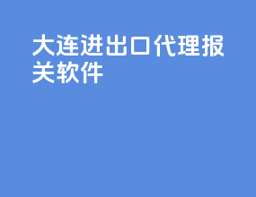 大连进出口代理报关软件