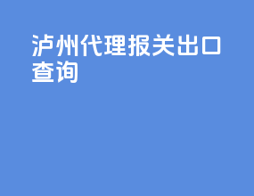 泸州代理报关出口查询