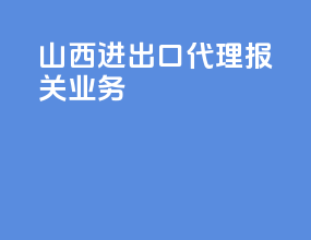 陕西进出口代理报关业务