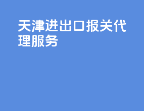 天津进出口报关代理服务