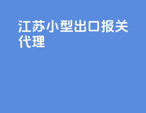 江苏小型出口报关代理