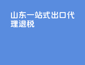 山东一站式出口代理退税