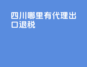 四川哪里有代理出口退税