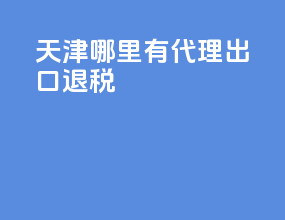 天津哪里有代理出口退税