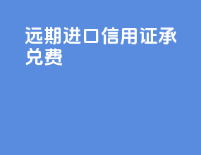 远期进口信用证承兑费