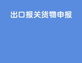 出口报关货物申报