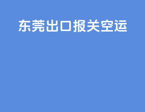 东莞出口报关空运