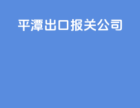 平潭出口报关公司
