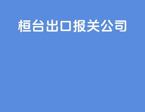 桓台出口报关公司