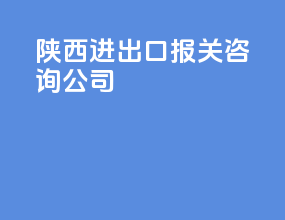 陕西进出口报关咨询公司