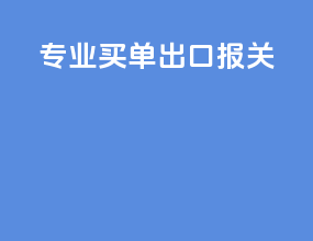 专业买单出口报关