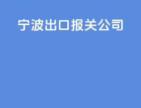 宁波出口报关公司
