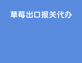 草莓出口报关代办