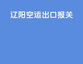 辽阳空运出口报关