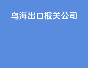 乌海出口报关公司