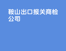 鞍山出口报关商检公司
