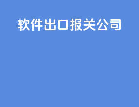 软件出口报关公司