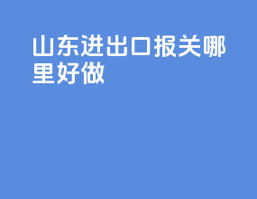 山东进出口报关哪里好做