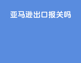 亚马逊出口报关吗