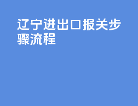 辽宁进出口报关步骤流程