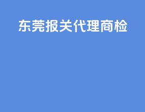 东莞报关代理商检