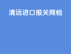 清远进口报关商检
