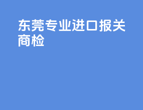 东莞专业进口报关商检