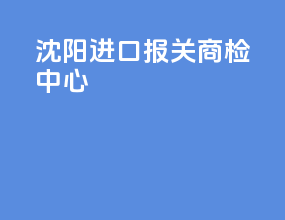 沈阳进口报关商检中心