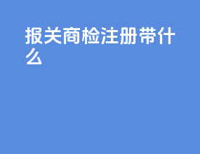 报关商检注册带什么