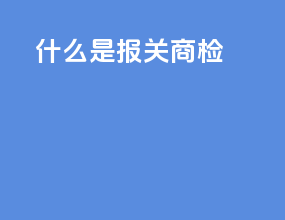 什么是报关商检