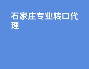 石家庄专业转口代理