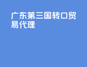 广东第三国转口贸易代理