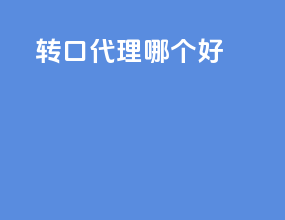 转口代理哪个好