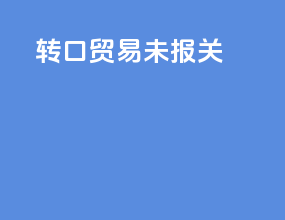 转口贸易未报关