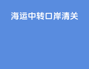 海运中转口岸清关